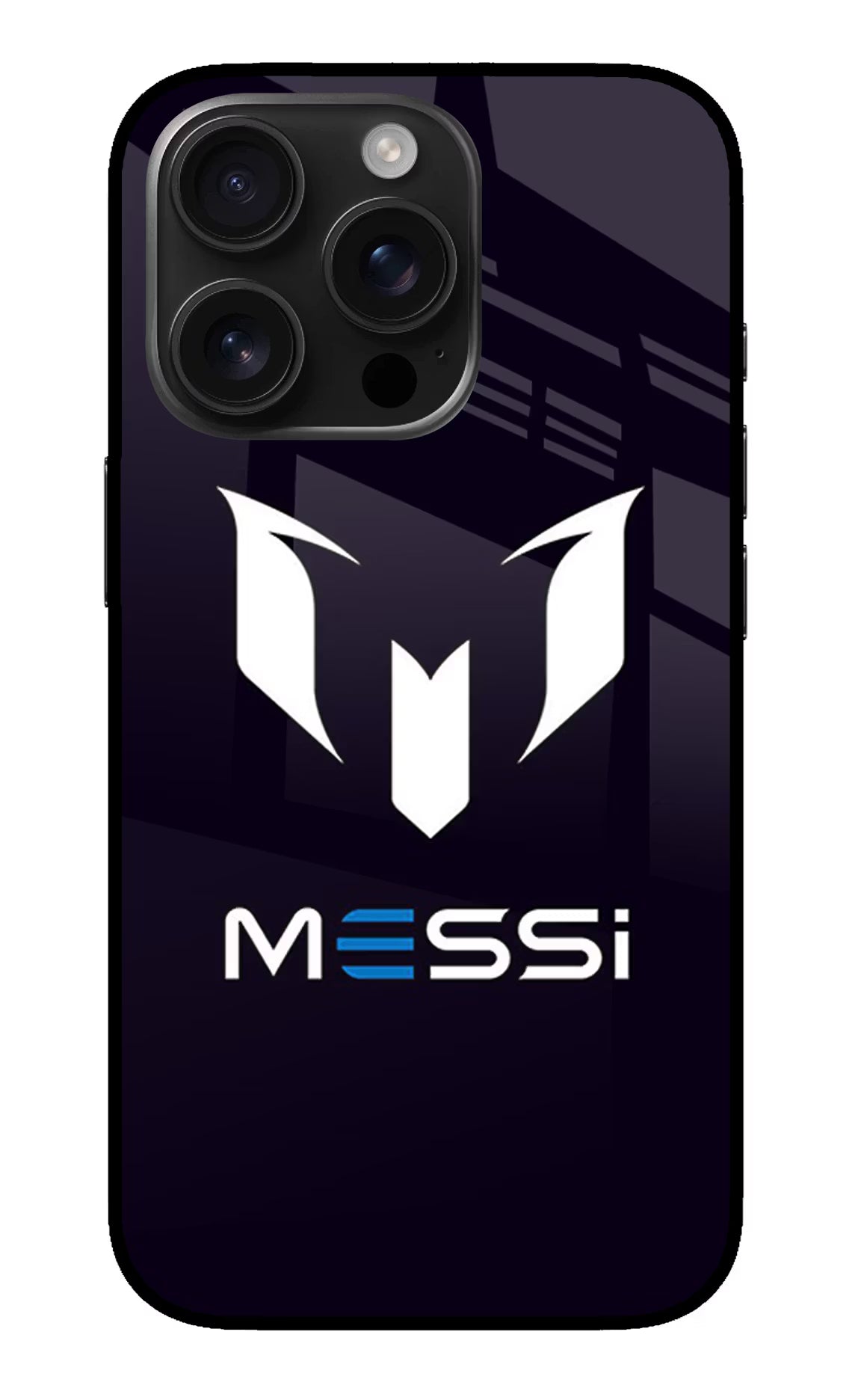 Messi Logo iPhone 16 Pro Max Glass Case Back Cover by Casekaro