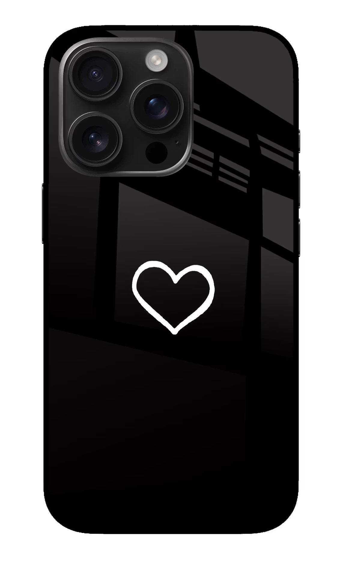 Heart iPhone 16 Pro Max Glass Case Back Cover by Casekaro