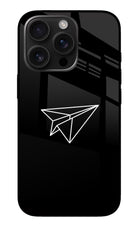Paper Plane White iPhone 16 Pro Max Glass Case