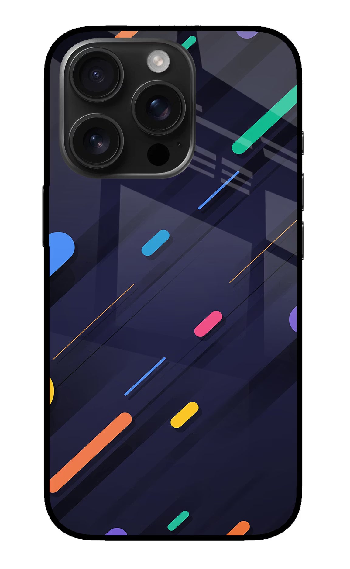 Abstract Design iPhone 16 Pro Max Glass Case Back Cover by Casekaro