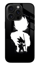 Goku Shadow iPhone 16 Pro Max Glass Case Back Cover by Casekaro