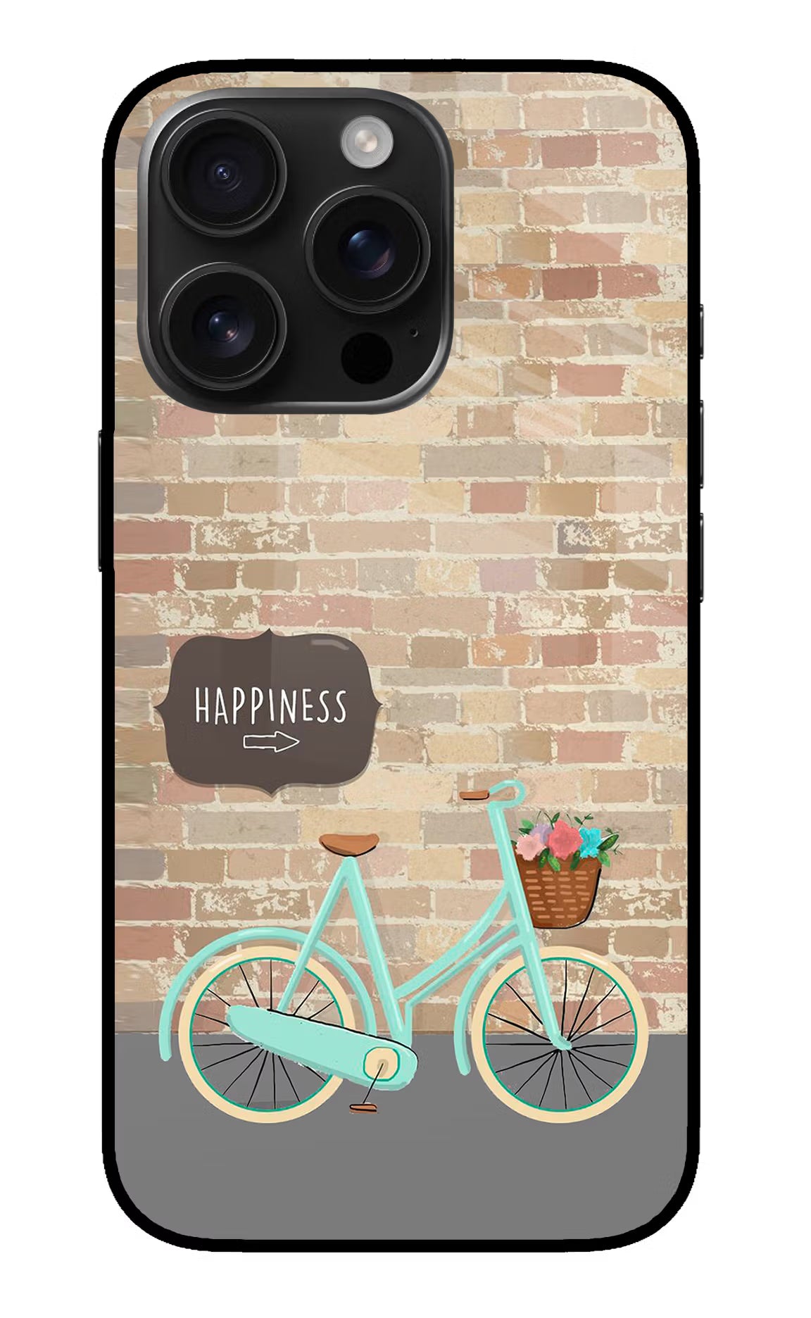 Happiness Artwork iPhone 16 Pro Max Glass Case Back Cover by Casekaro