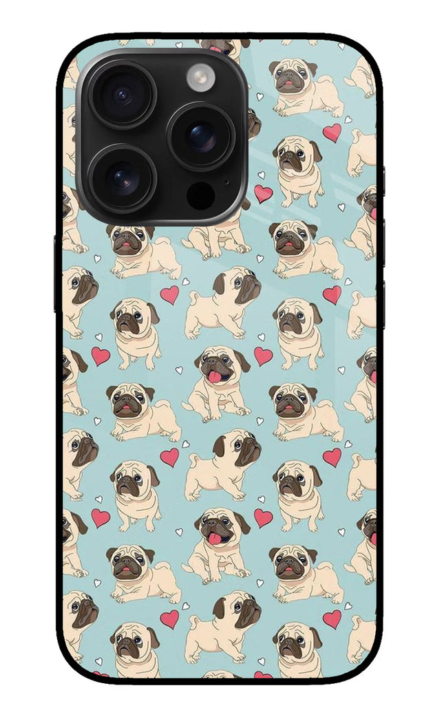 Pug Dog iPhone 16 Pro Max Glass Case