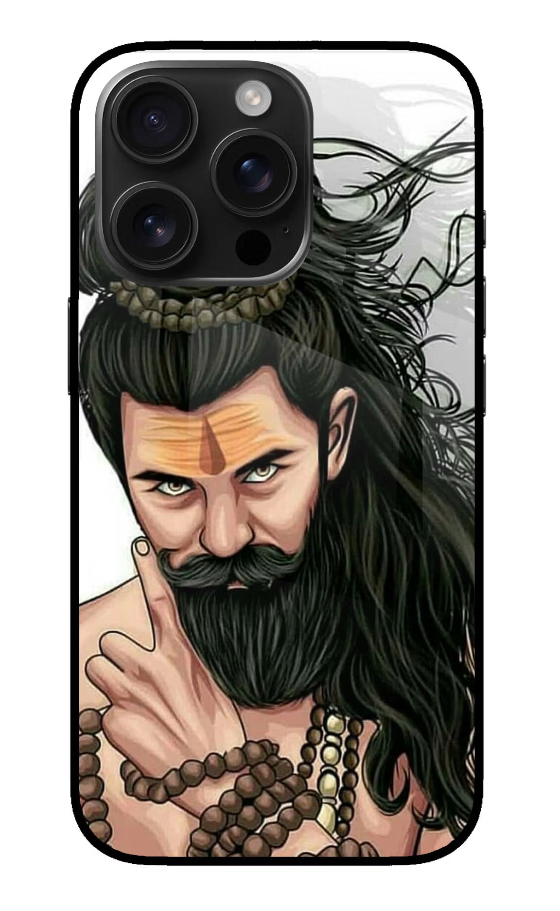 Mahadev iPhone 16 Pro Max Glass Case Back Cover by Casekaro