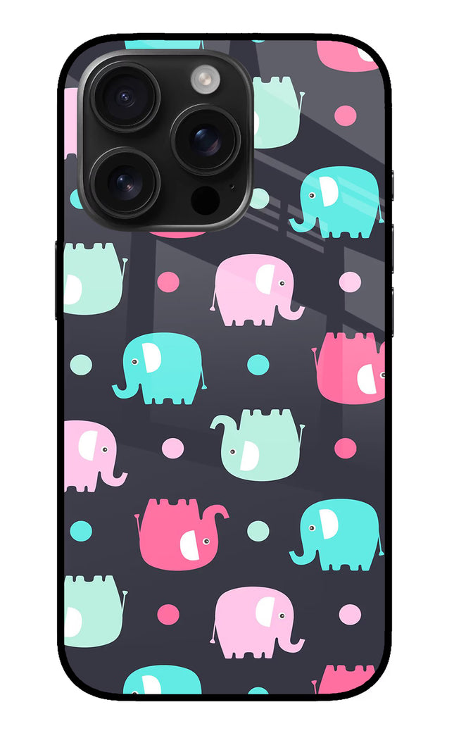 Elephants iPhone 16 Pro Max Glass Case