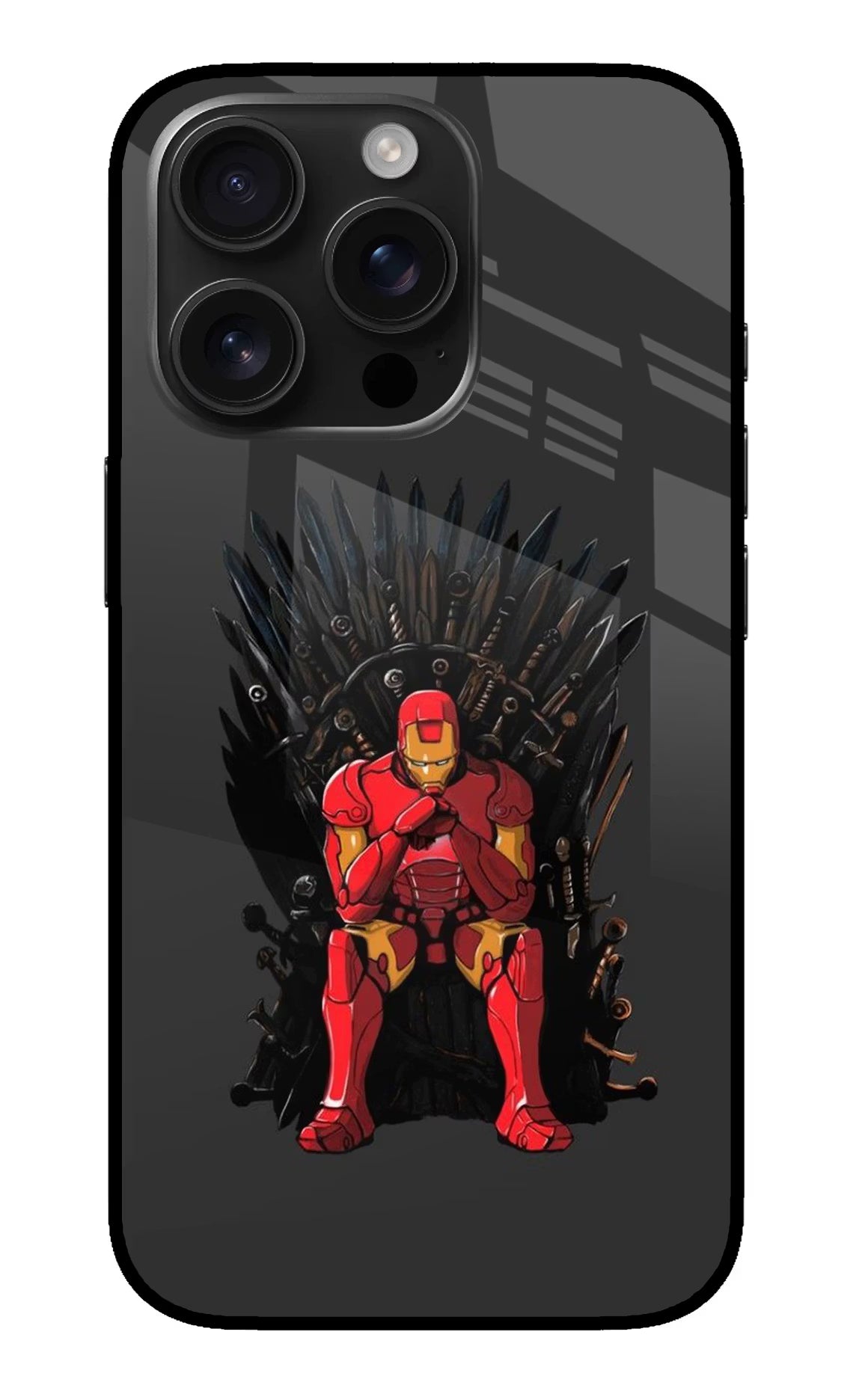 Ironman Throne iPhone 16 Pro Max Glass Case Back Cover by Casekaro