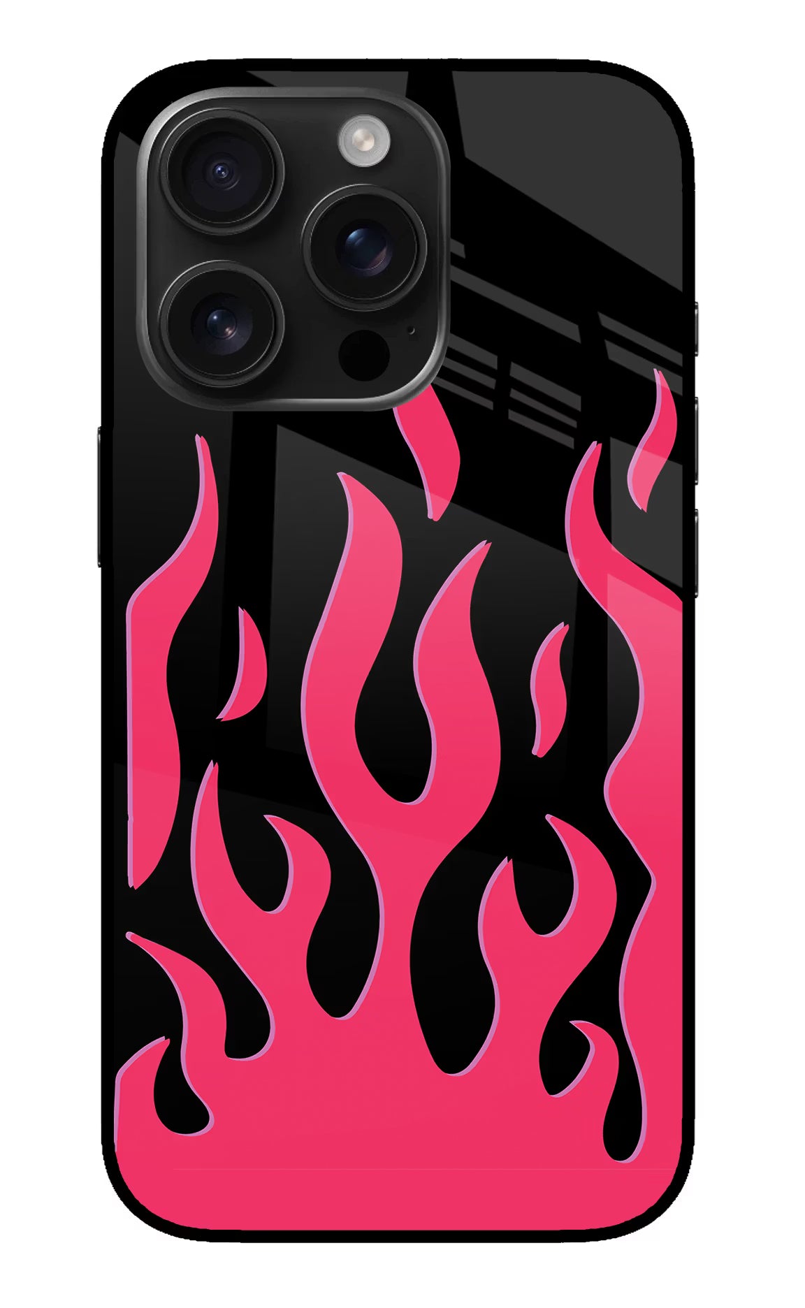 Fire Flames iPhone 16 Pro Max Glass Case Back Cover by Casekaro
