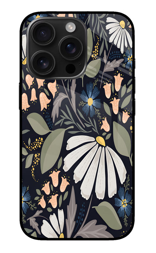 Flowers Art iPhone 16 Pro Max Glass Case