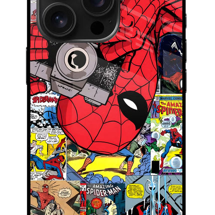 Spider Man iPhone 16 Pro Max Glass Case Back Cover by Casekaro