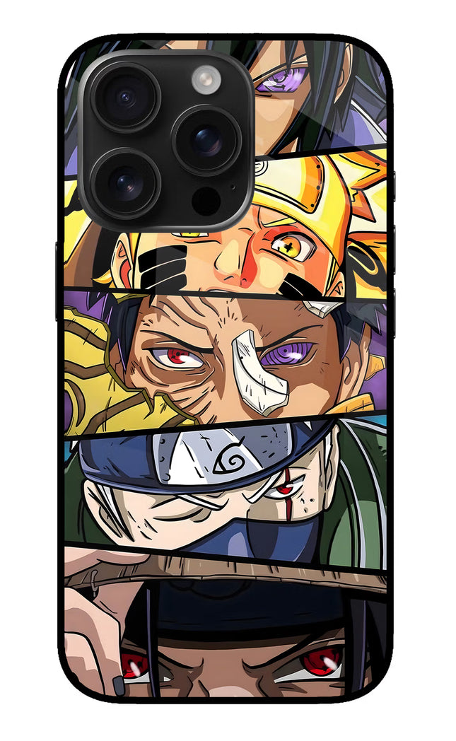 Naruto Character iPhone 16 Pro Max Glass Case