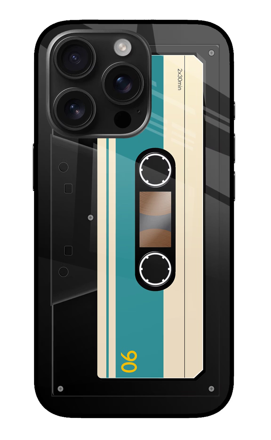 Cassette iPhone 16 Pro Max Glass Case Back Cover by Casekaro