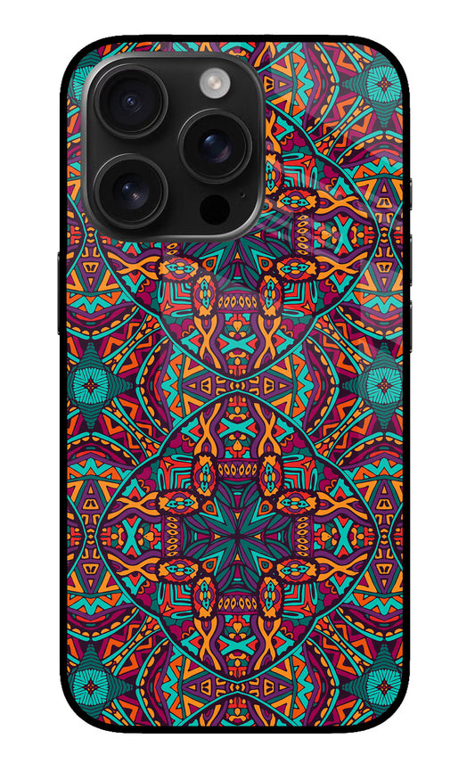 Colour Mandala iPhone 16 Pro Max Glass Case
