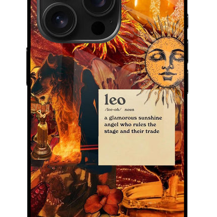 Leo Zodiac iPhone 16 Pro Max Glass Case