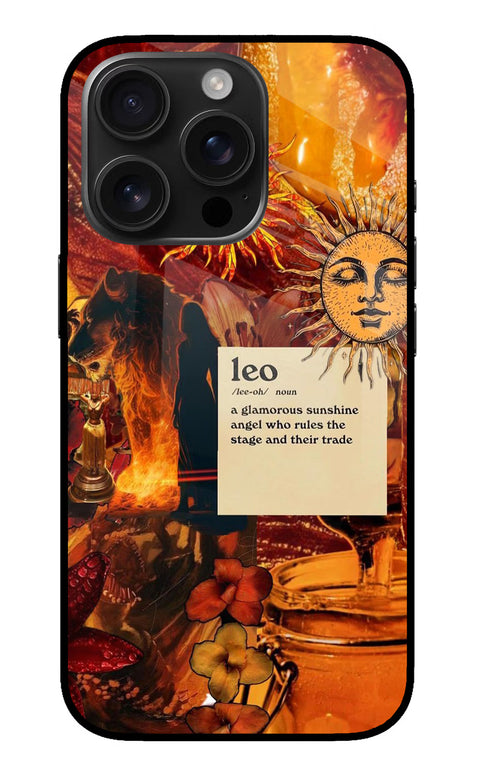 Leo Zodiac iPhone 16 Pro Max Glass Case
