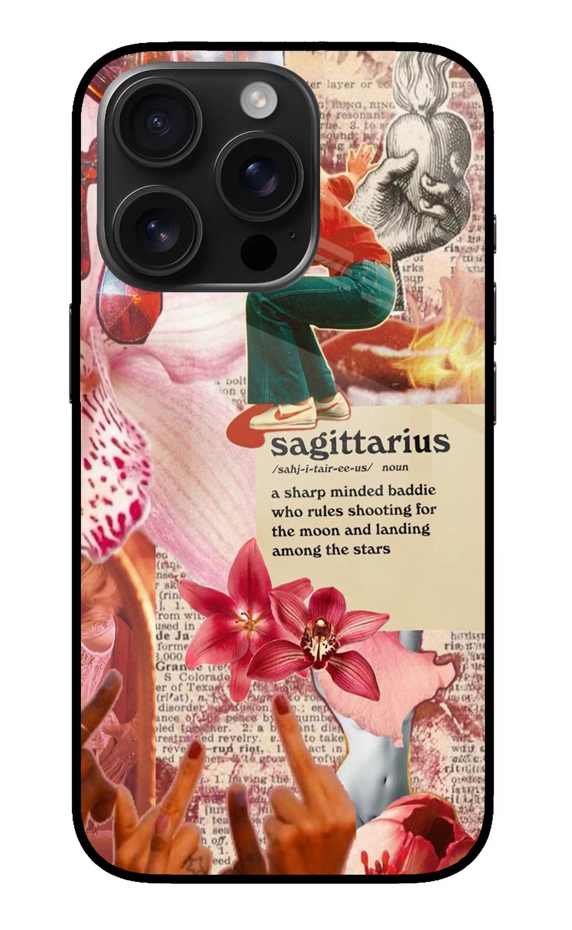 Sagittarius Zodiac iPhone 16 Pro Max Glass Case Back Cover by Casekaro