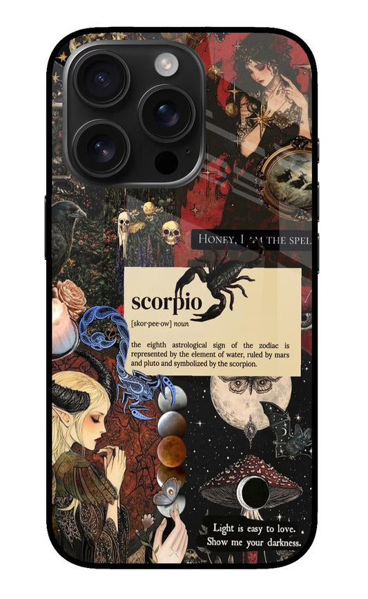 Scorpio Zodiac iPhone 16 Pro Max Glass Case