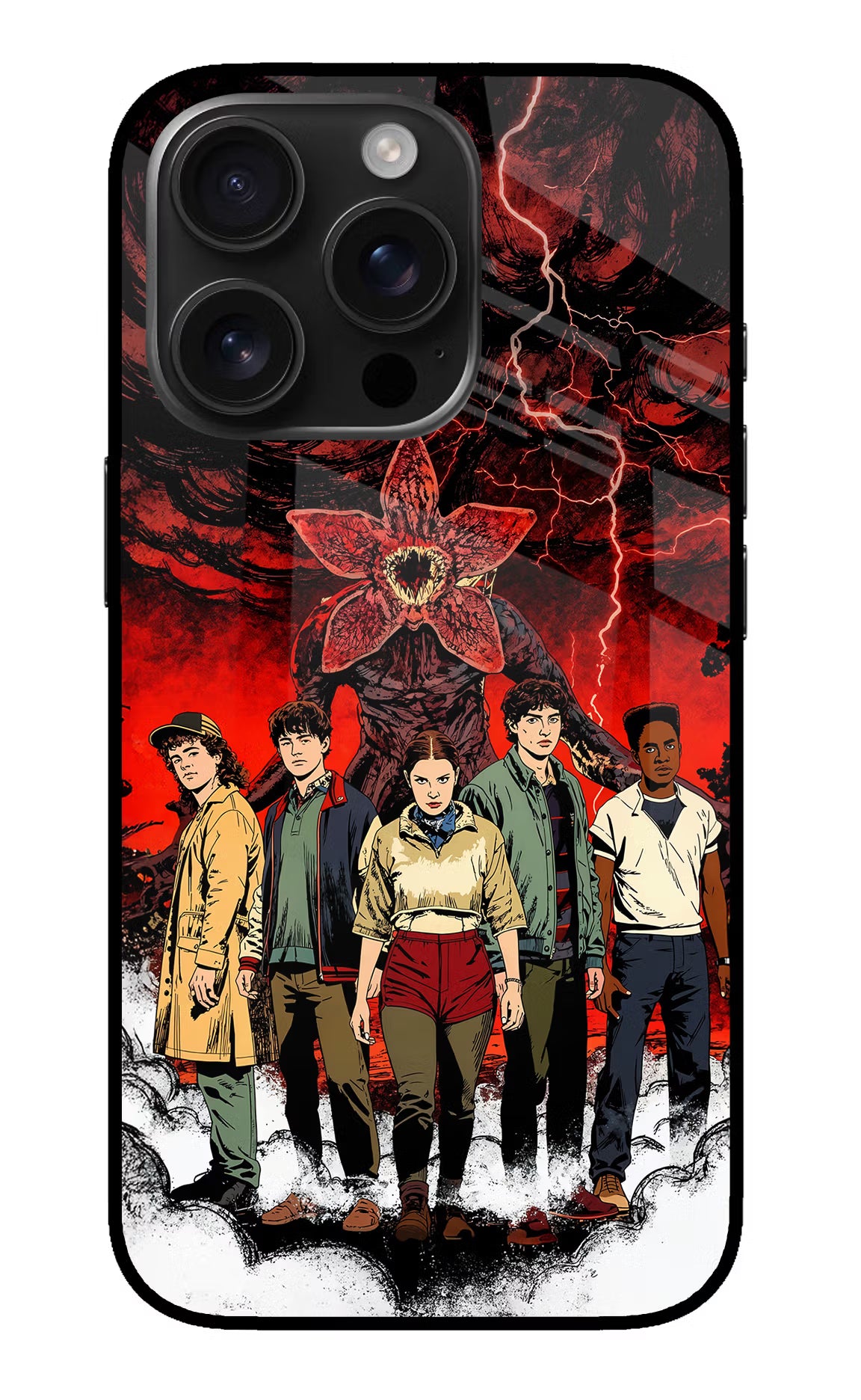 Ordinary Things Characters iPhone 16 Pro Max Glass Case Back Cover by Casekaro