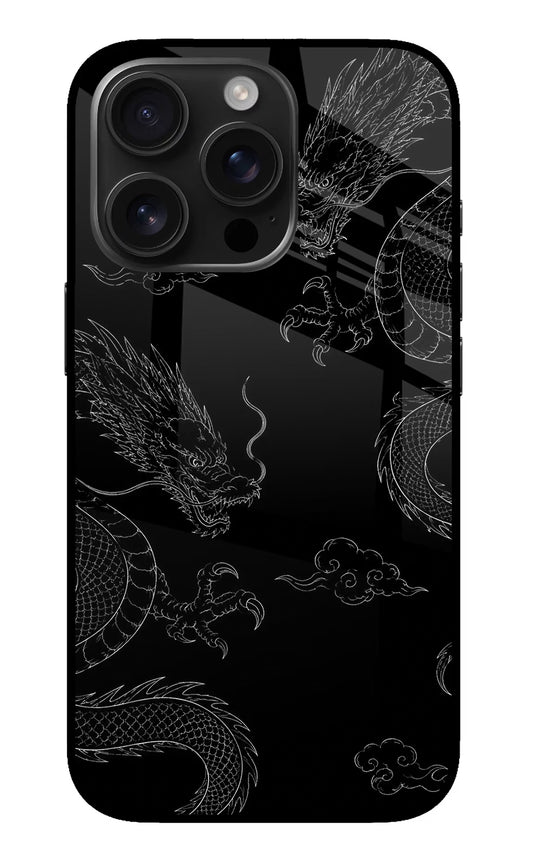 Twin Dragons iPhone 16 Pro Max Glass Case