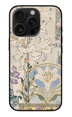 White Lily iPhone 16 Pro Max Glass Case