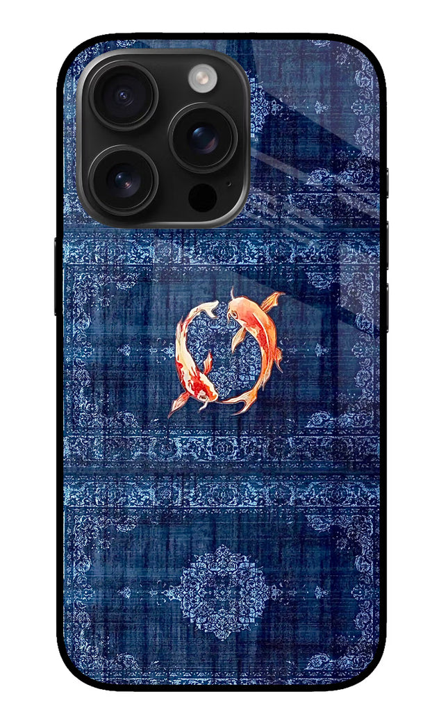 Koi Blue iPhone 16 Pro Max Glass Case