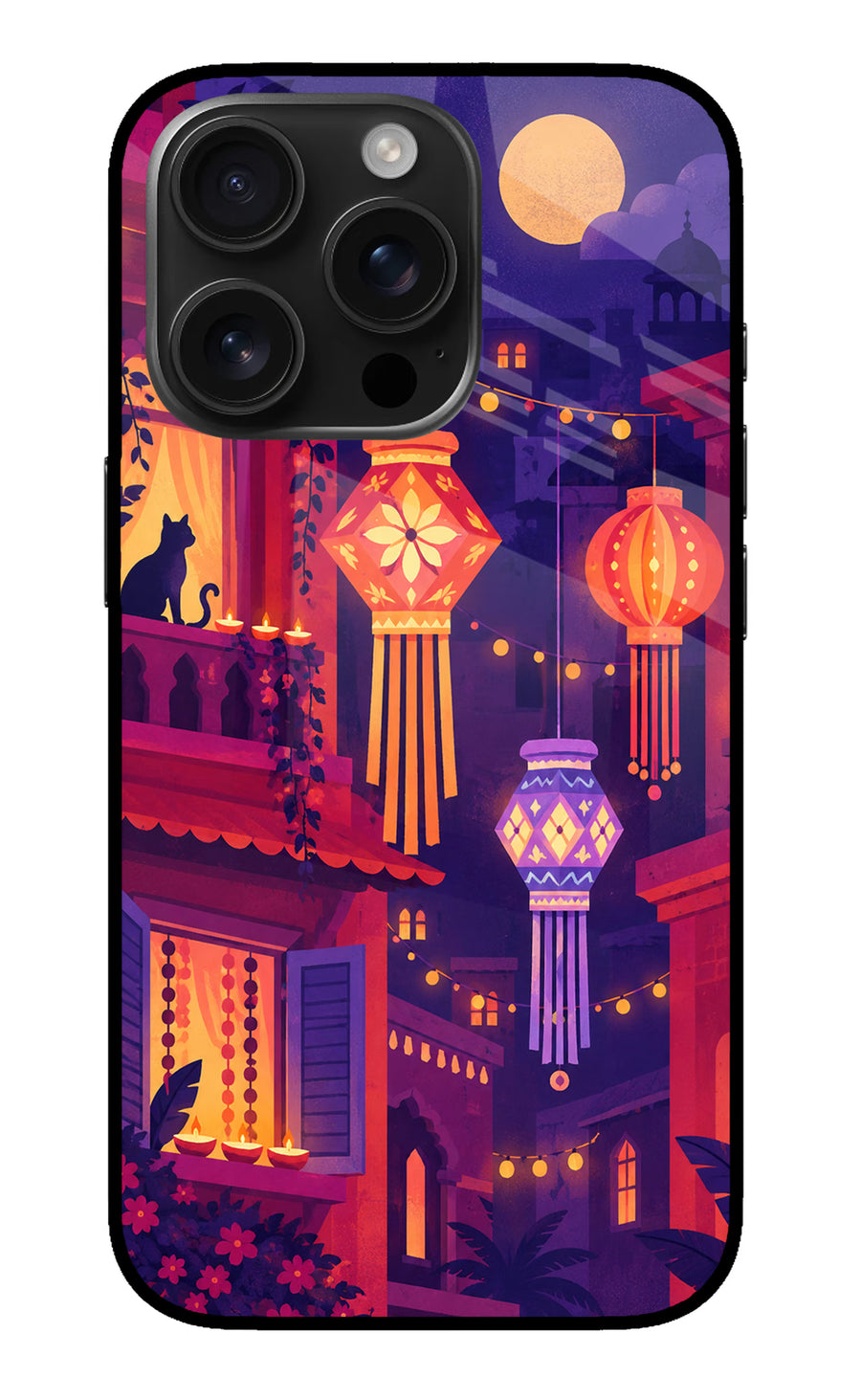 Lantern Lane iPhone 16 Pro Max Back Cover, Glass case
