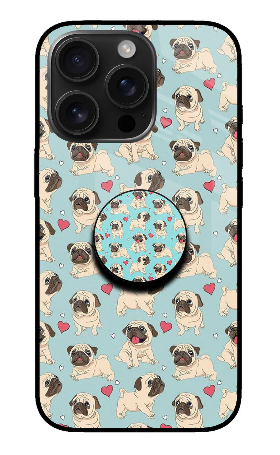 Pug Dog iPhone 16 Pro Max Pop Case, Metal case
