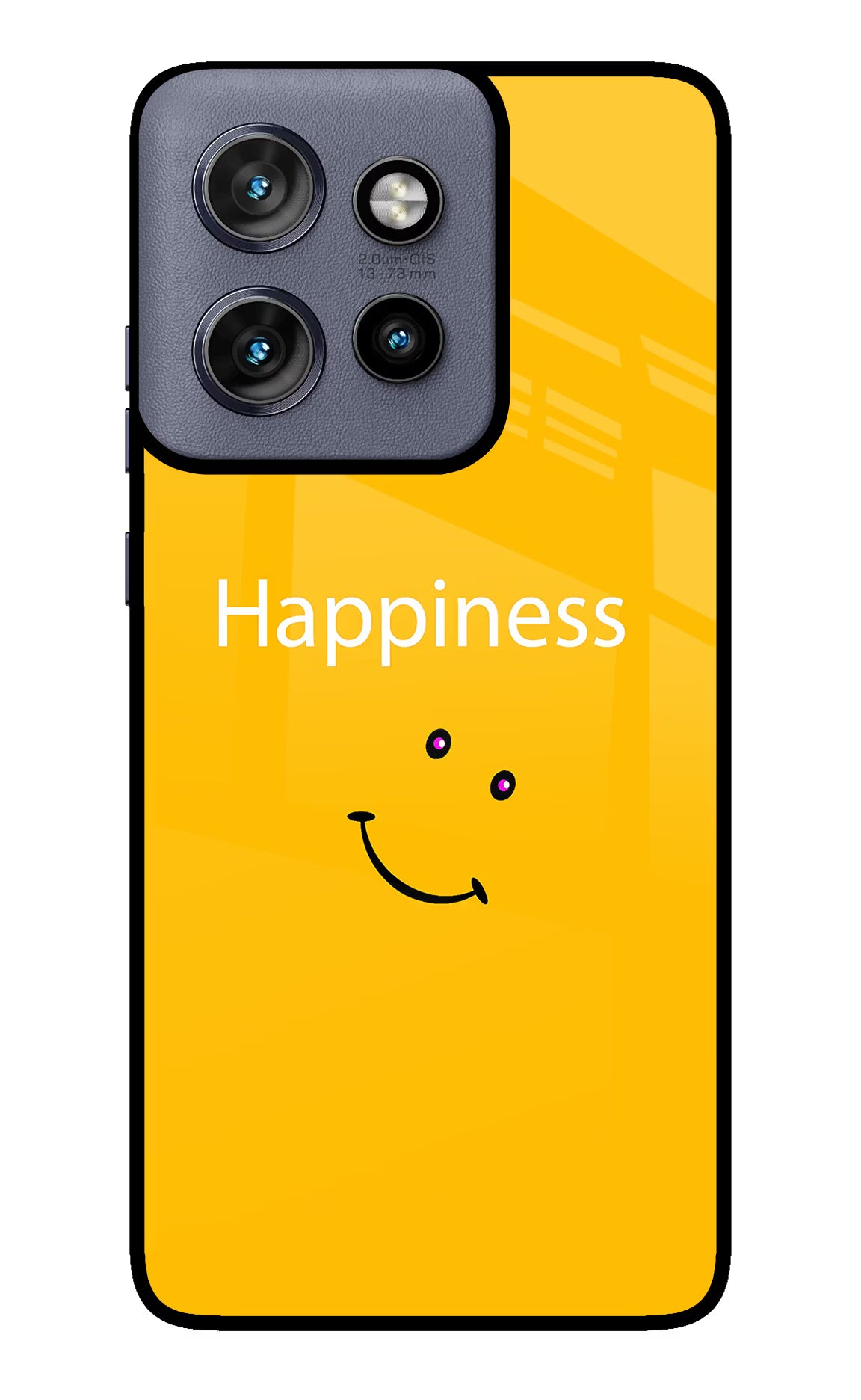 Happiness With Smiley Moto Edge 50 Neo Glass Case Back Cover by Casekaro
