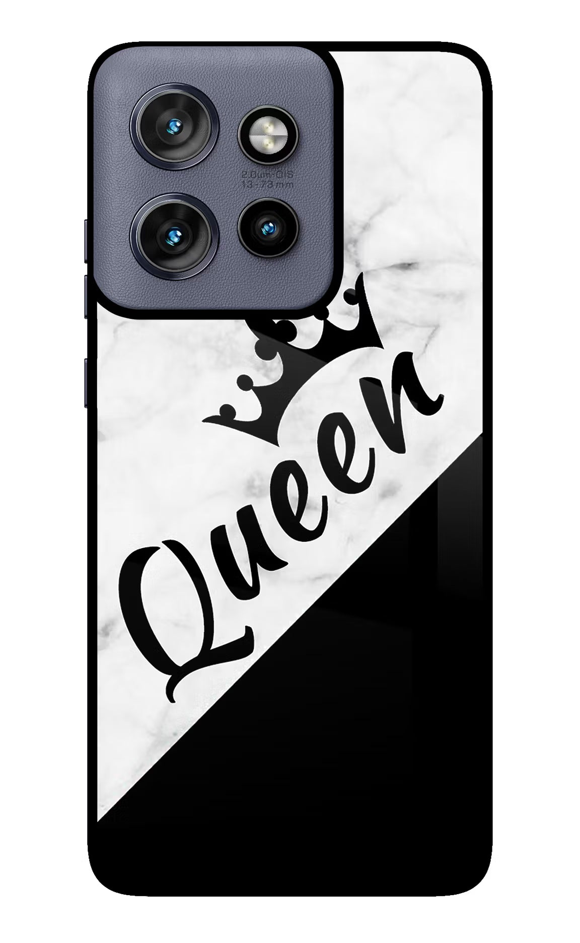Queen Moto Edge 50 Neo Glass Case Back Cover by Casekaro
