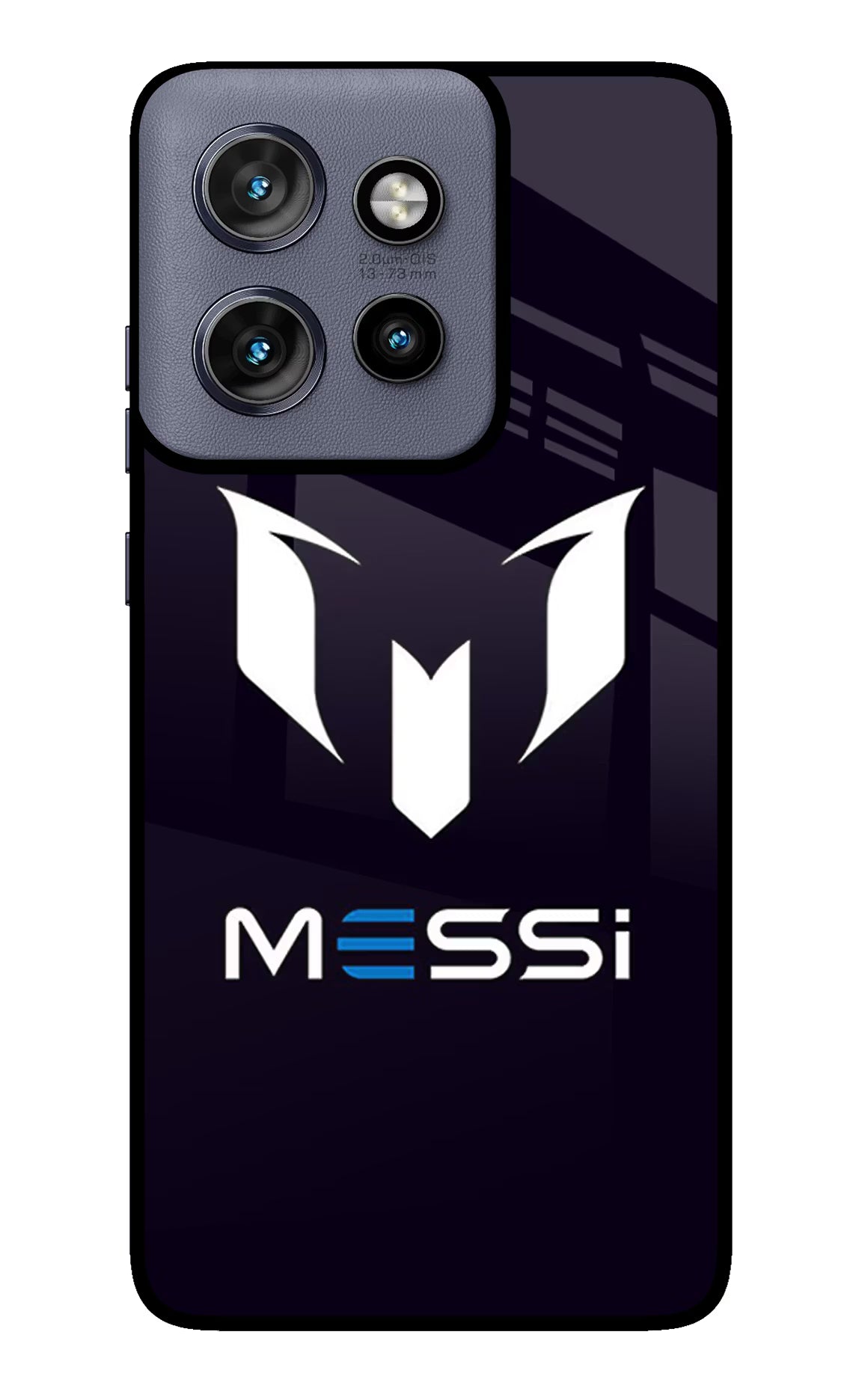 Messi Logo Moto Edge 50 Neo Glass Case Back Cover by Casekaro