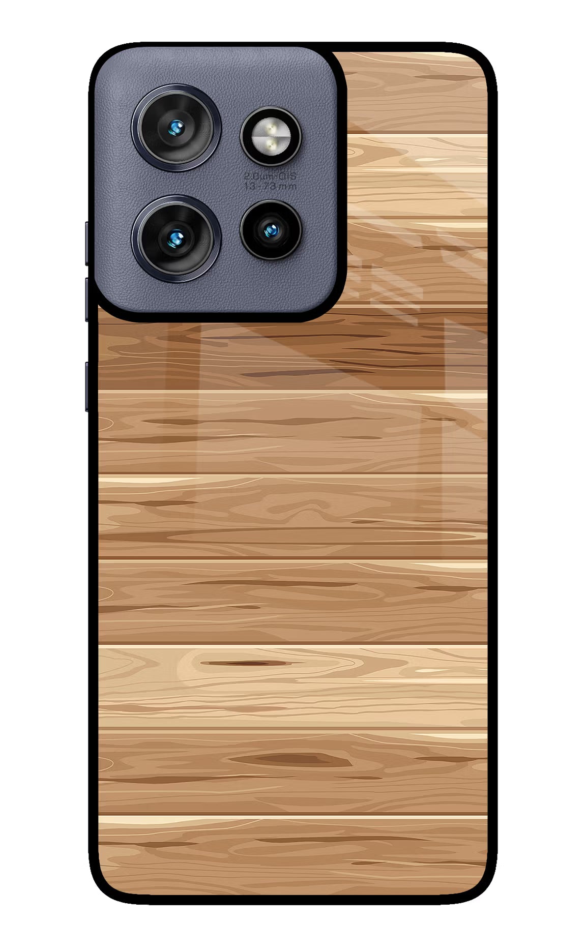 Wooden Vector Moto Edge 50 Neo Glass Case Back Cover by Casekaro