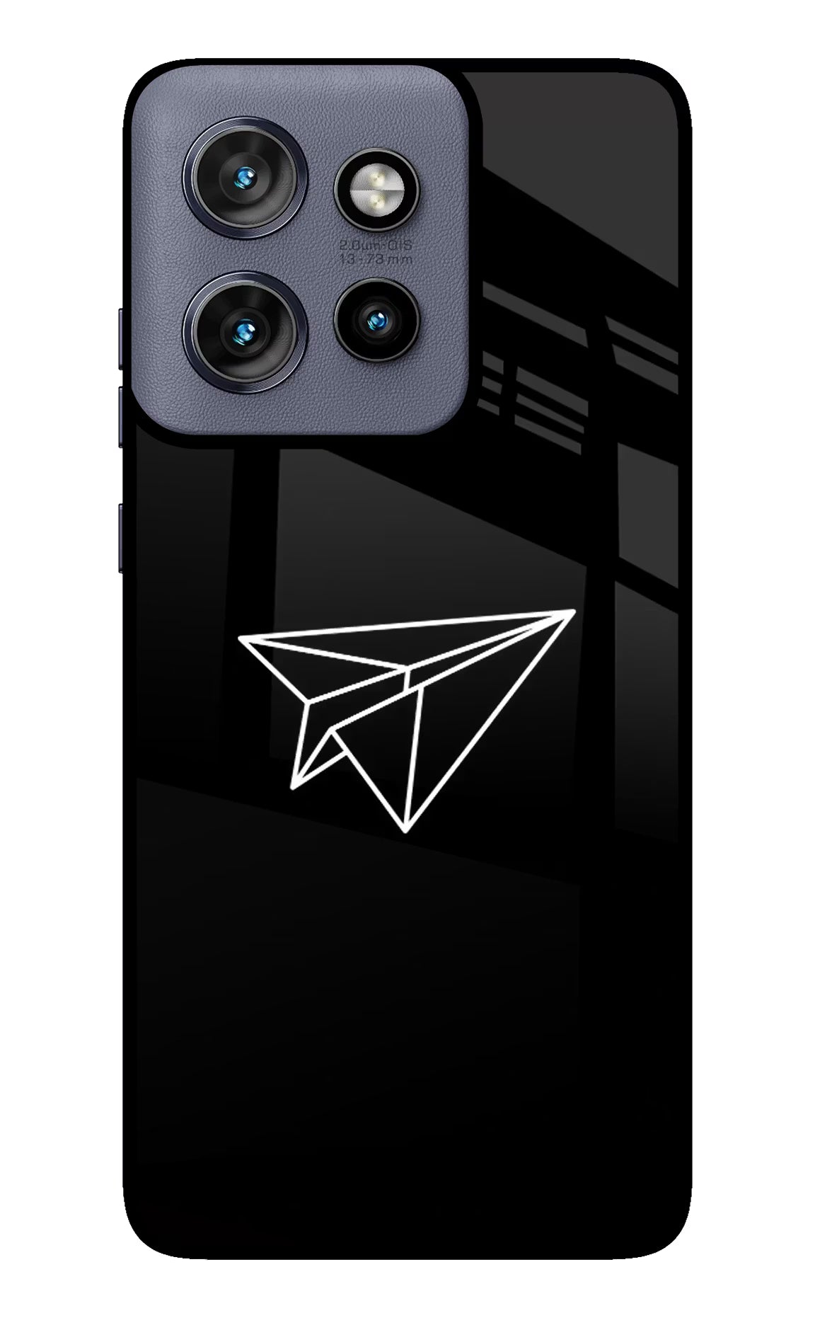 Paper Plane White Moto Edge 50 Neo Glass Case Back Cover by Casekaro