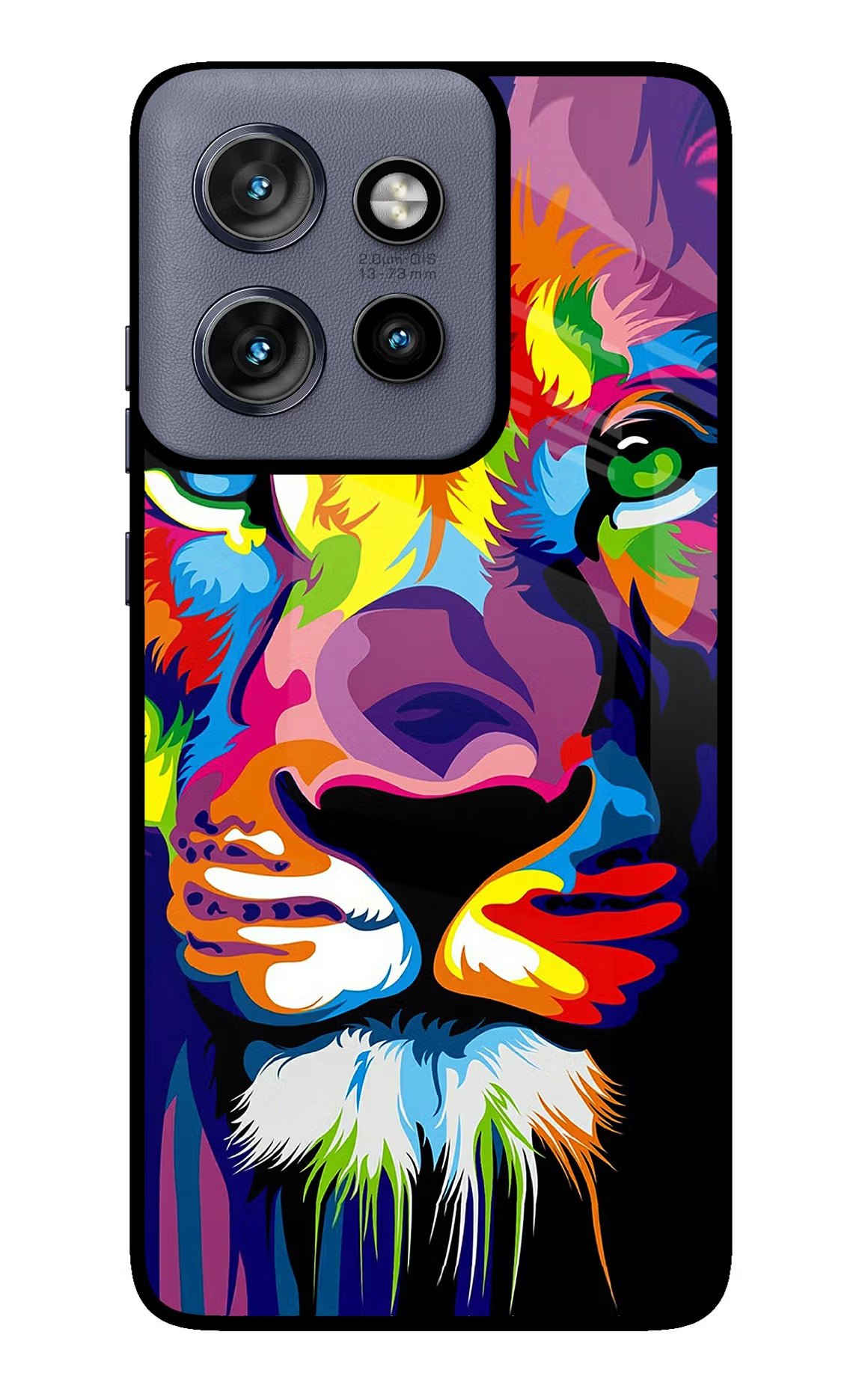 Lion Moto Edge 50 Neo Glass Case Back Cover by Casekaro