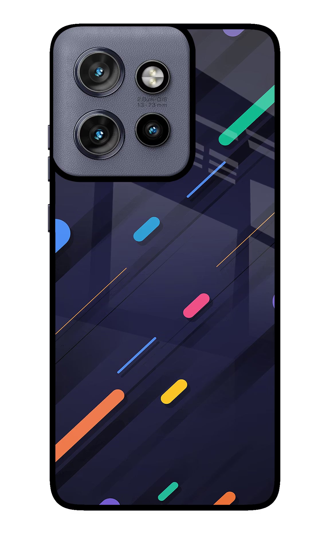 Abstract Design Moto Edge 50 Neo Glass Case Back Cover by Casekaro