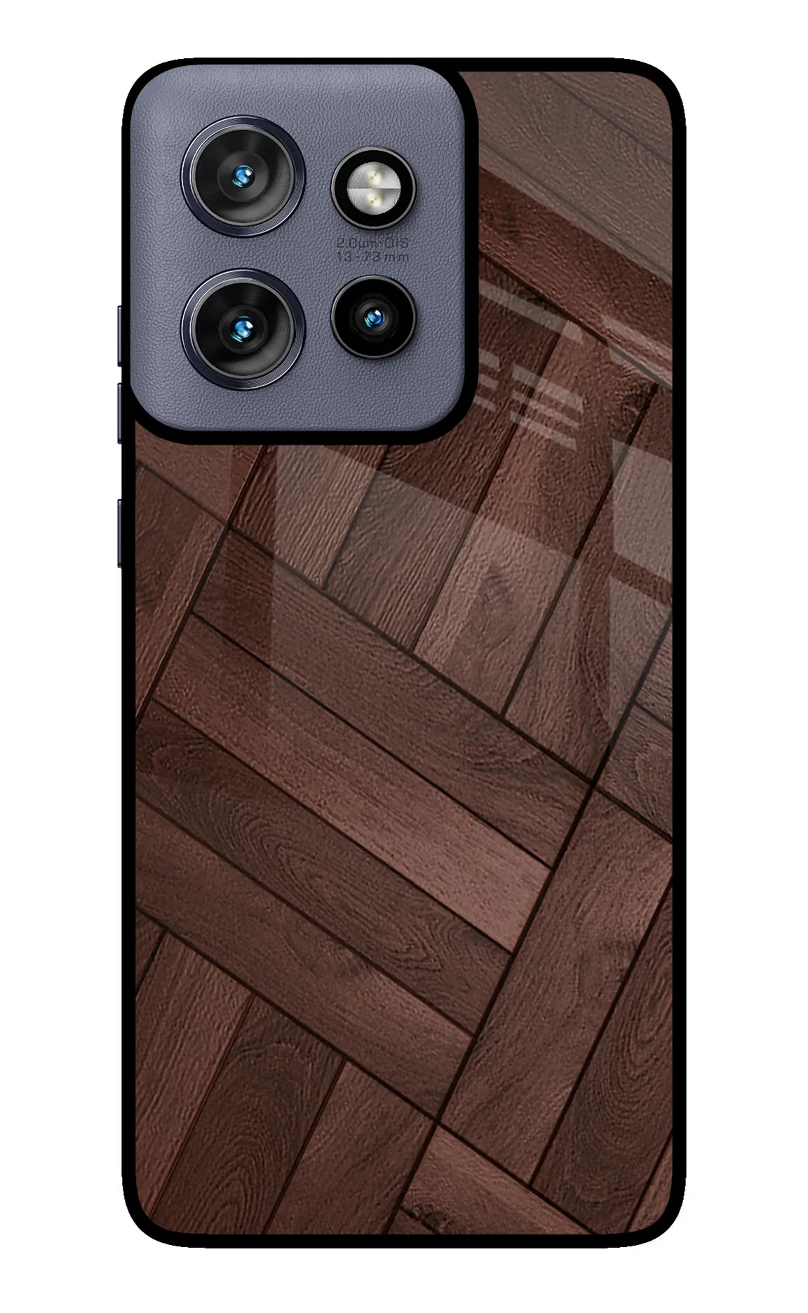 Wooden Texture Design Moto Edge 50 Neo Glass Case Back Cover by Casekaro