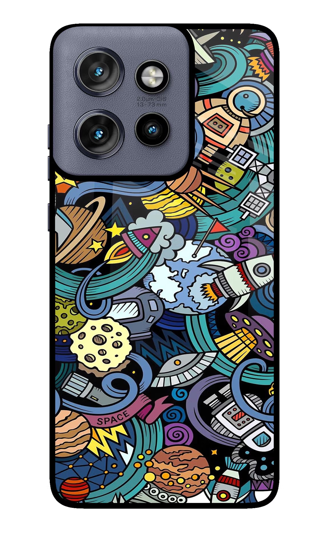 Space Abstract Moto Edge 50 Neo Glass Case