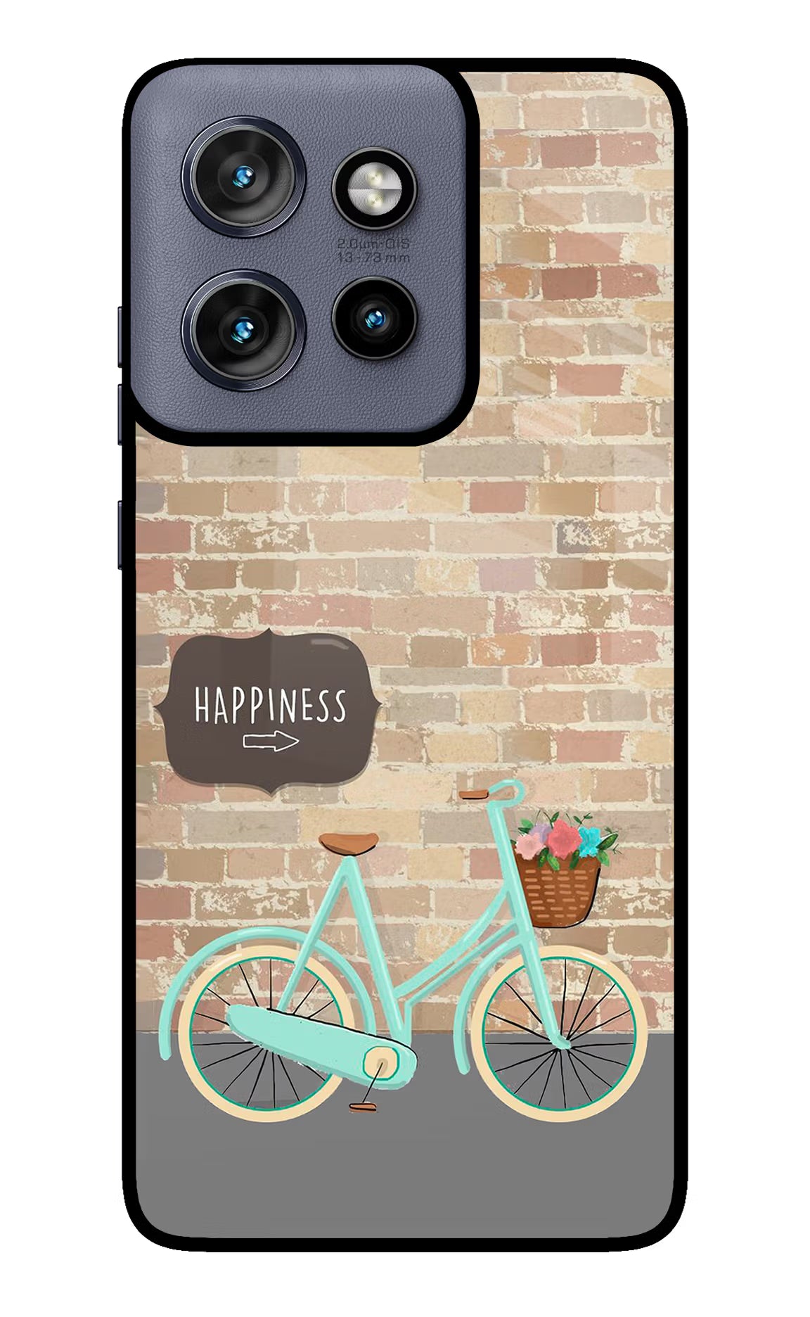 Happiness Artwork Moto Edge 50 Neo Glass Case Back Cover by Casekaro