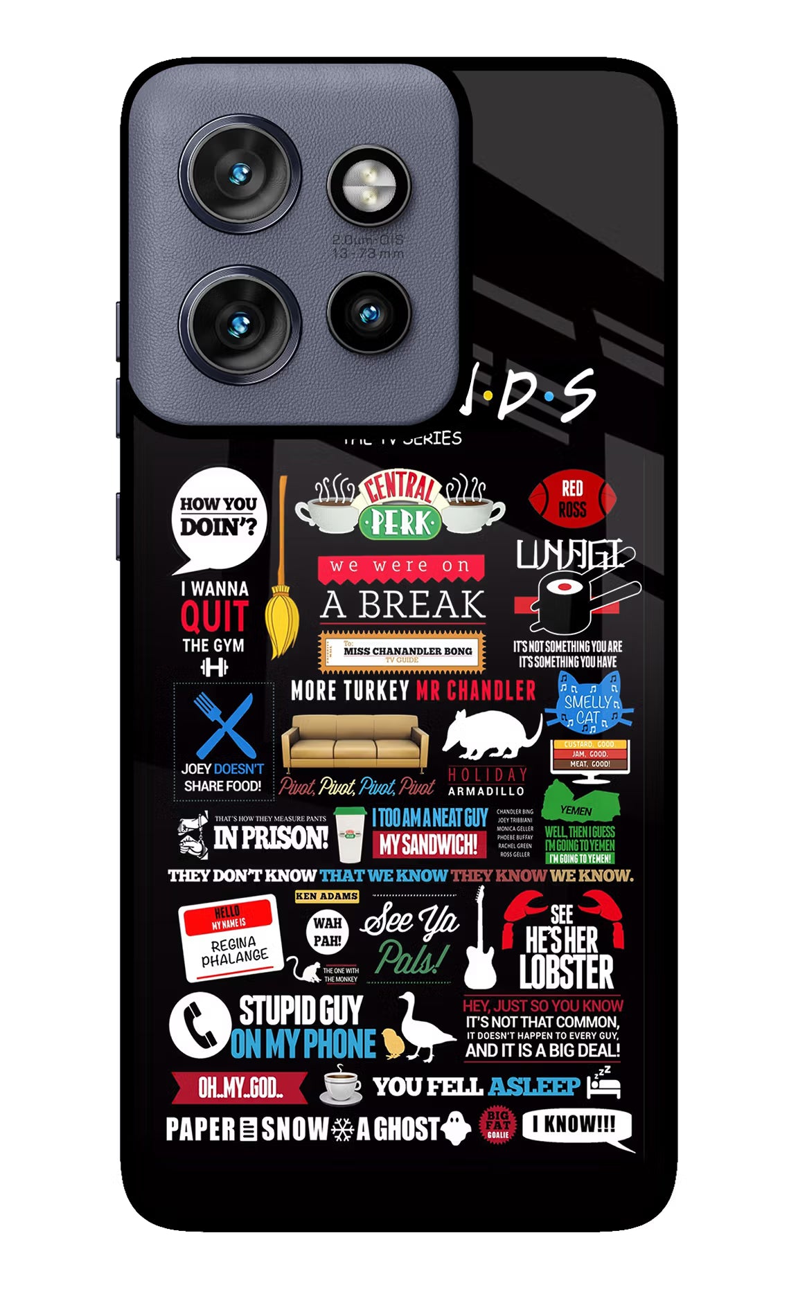 FRIENDS Moto Edge 50 Neo Glass Case Back Cover by Casekaro