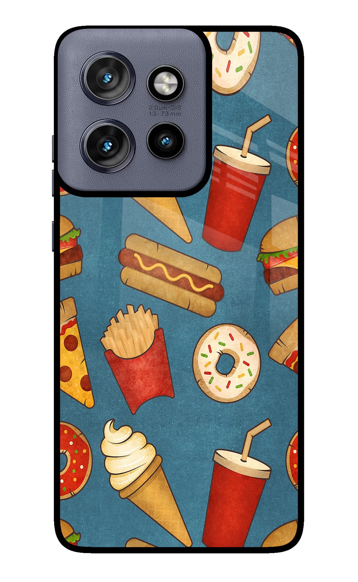 Foodie Moto Edge 50 Neo Glass Case Back Cover by Casekaro