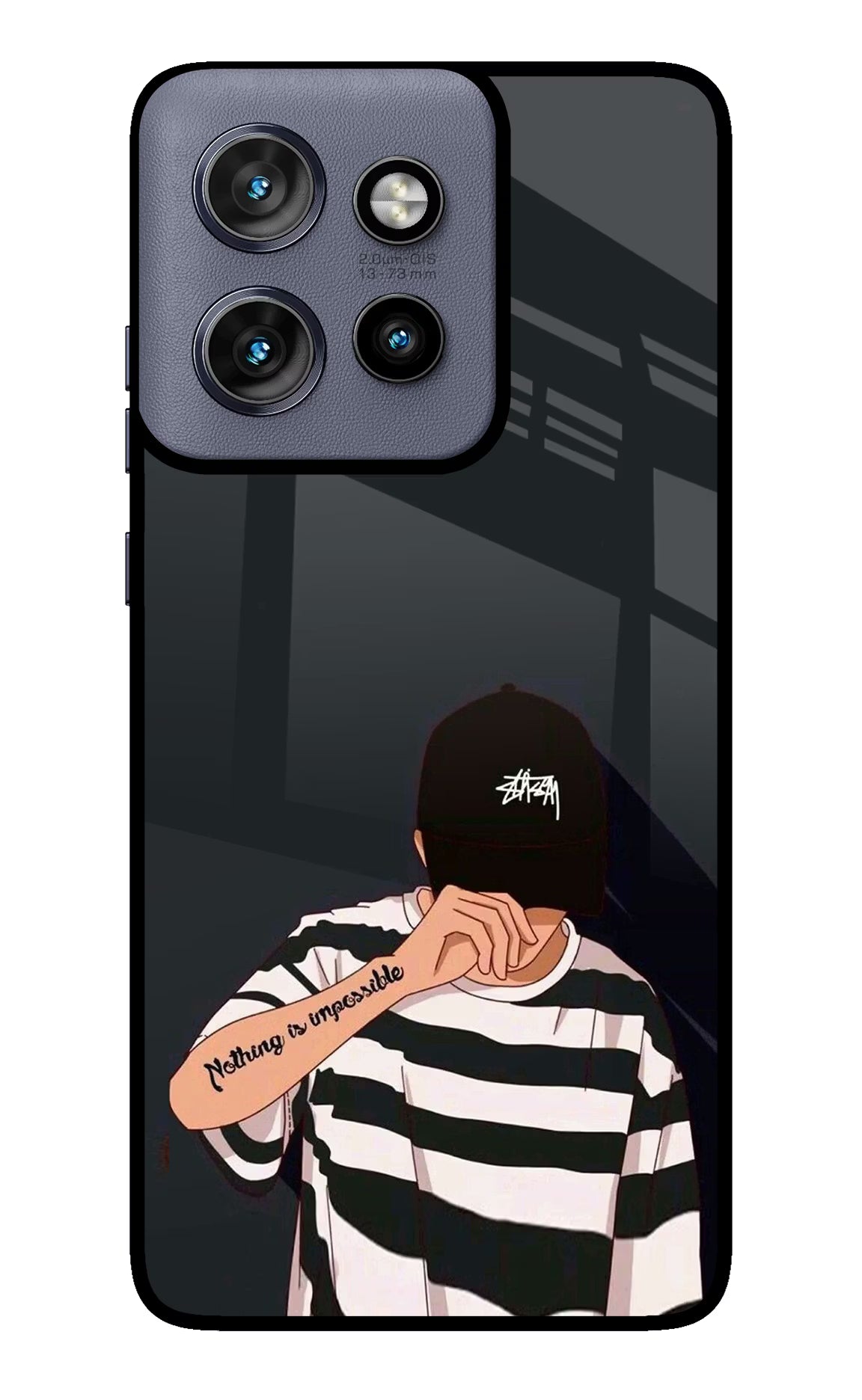 Aesthetic Boy Moto Edge 50 Neo Glass Case Back Cover by Casekaro
