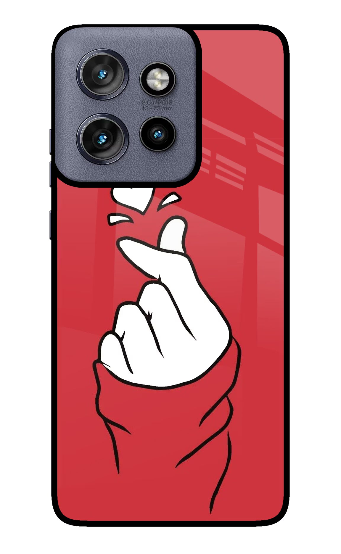 Korean Love Sign Moto Edge 50 Neo Glass Case