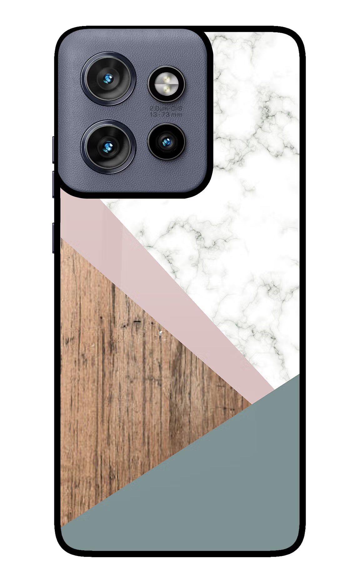 Marble wood Abstract Moto Edge 50 Neo Glass Case Back Cover by Casekaro