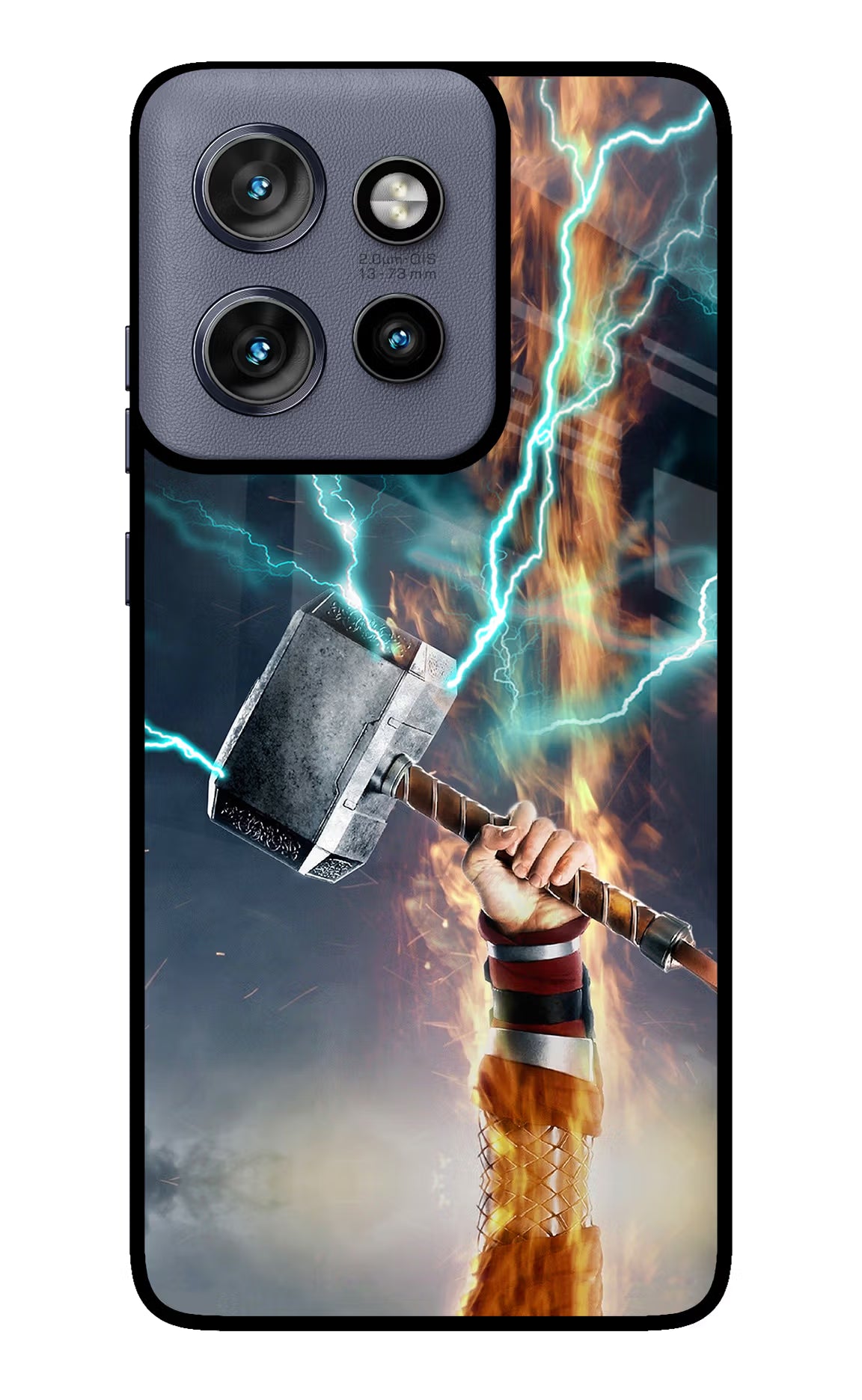 Thor Hammer Mjolnir Moto Edge 50 Neo Glass Case Back Cover by Casekaro