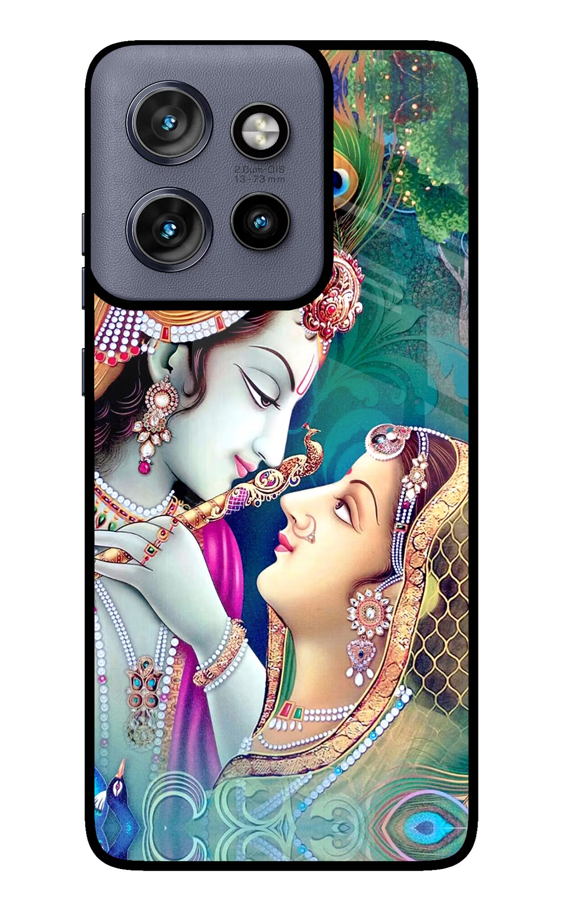 Lord Radha Krishna Moto Edge 50 Neo Glass Case Back Cover by Casekaro