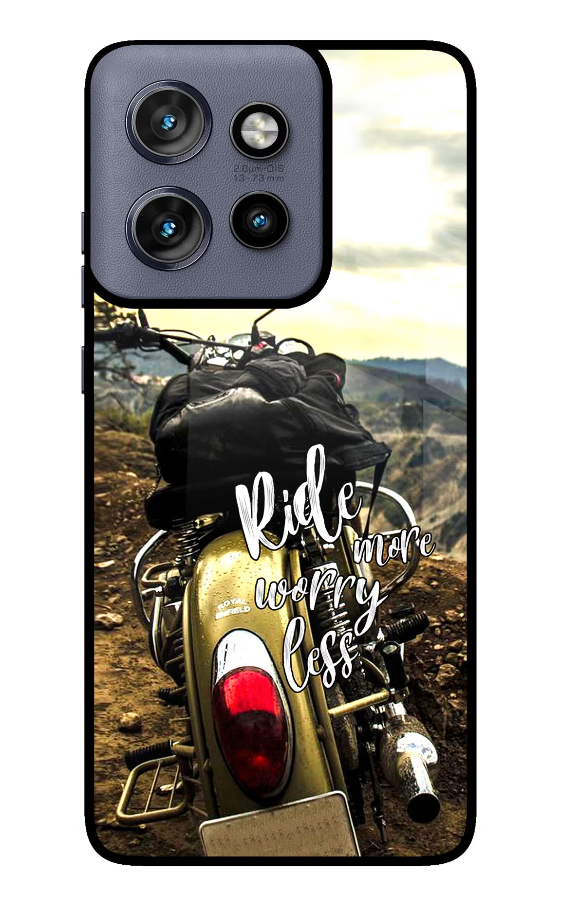 Ride More Worry Less Moto Edge 50 Neo Glass Case