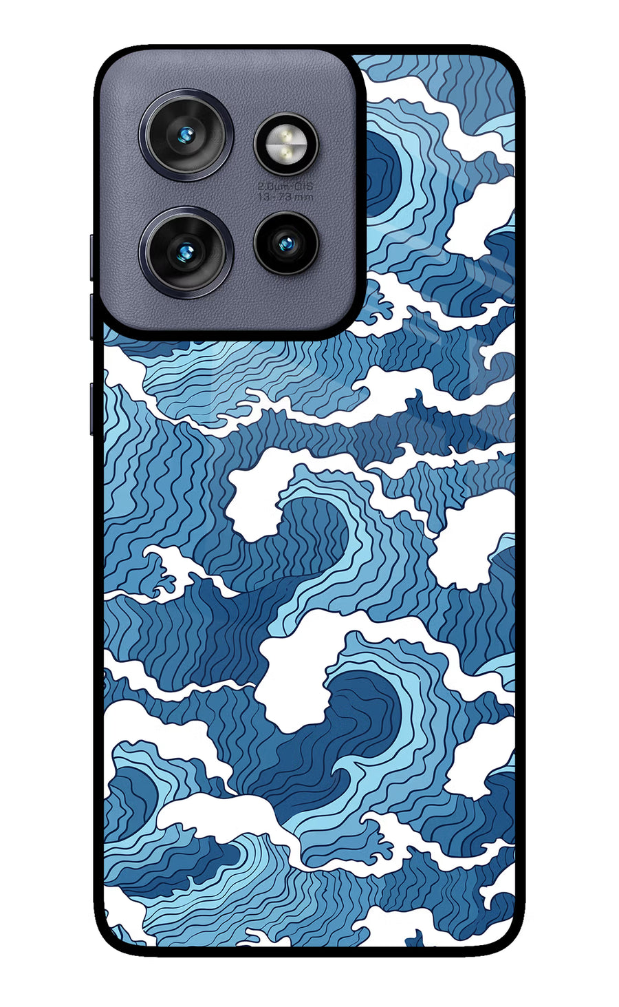 Blue Waves Moto Edge 50 Neo Back Cover, Glass case