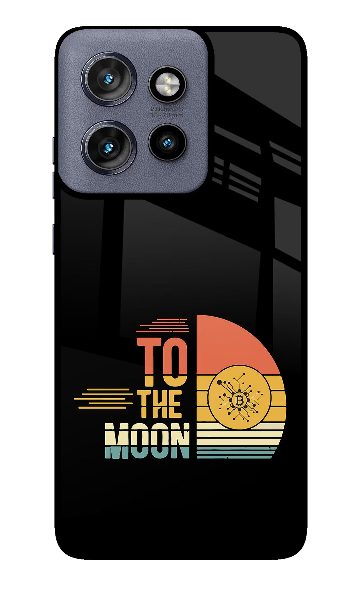 To the Moon Moto Edge 50 Neo Glass Case Back Cover by Casekaro