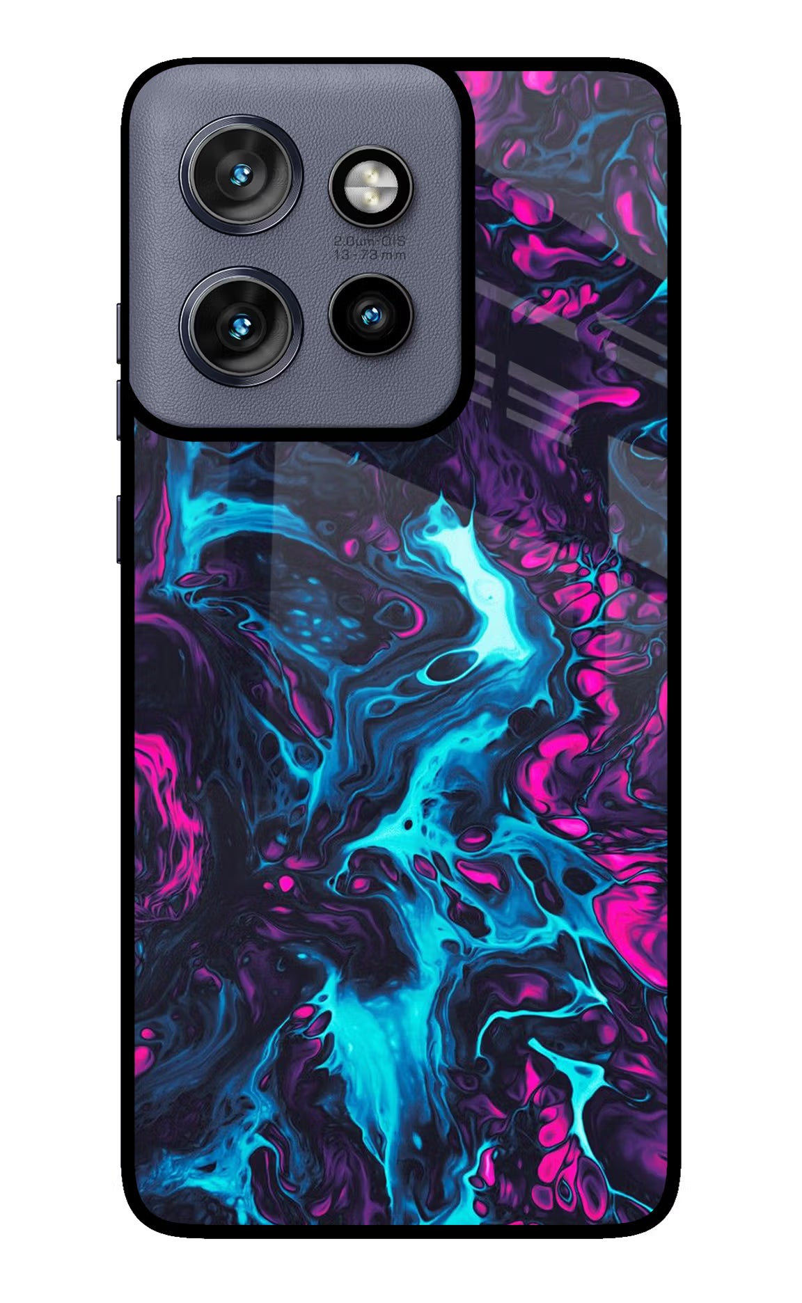Abstract Moto Edge 50 Neo Glass Case Back Cover by Casekaro