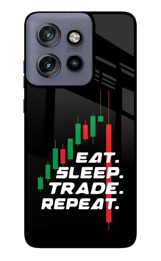Eat Sleep Trade Repeat Moto Edge 50 Neo Glass Case