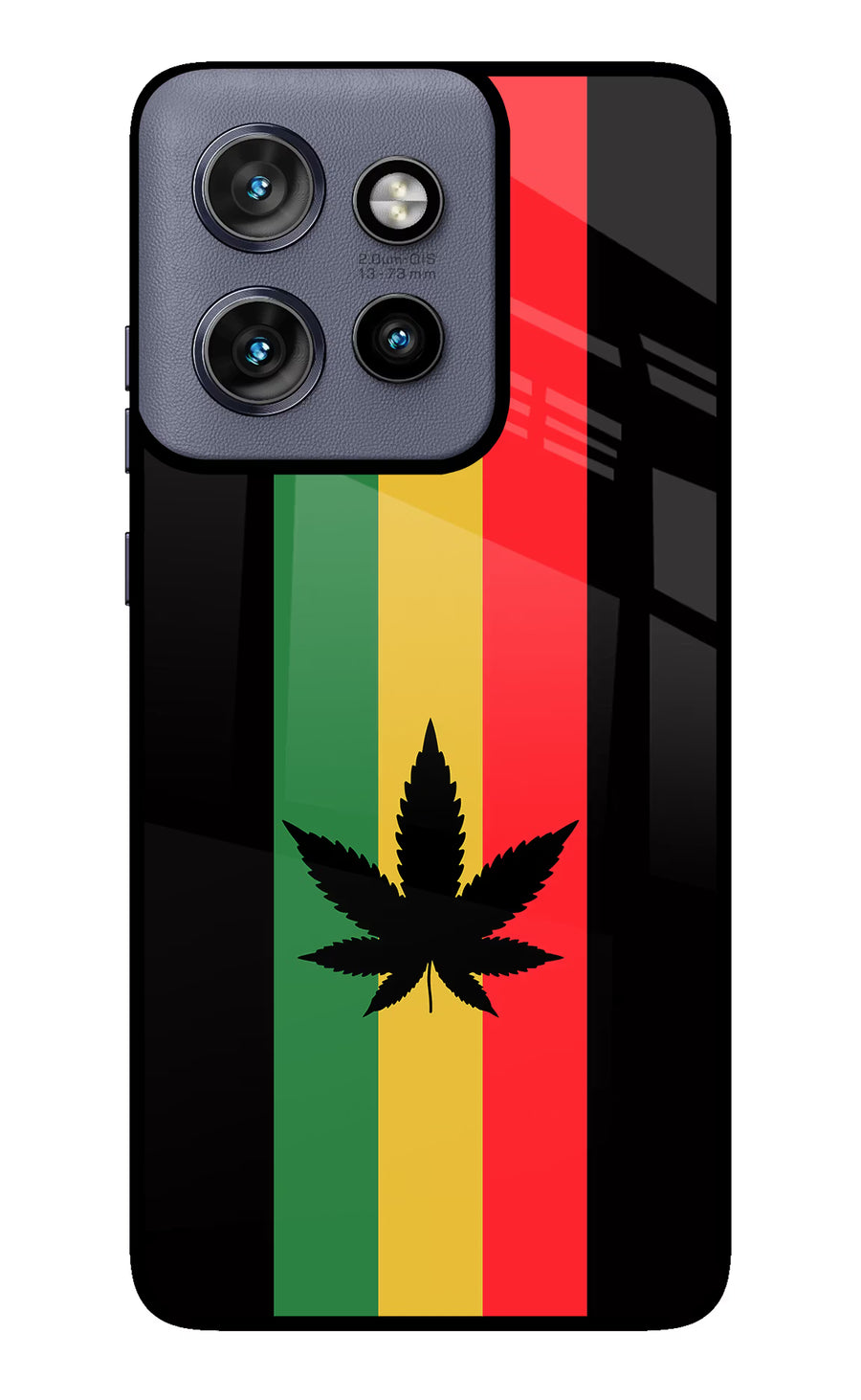 Weed Flag Moto Edge 50 Neo Back Cover, Glass case