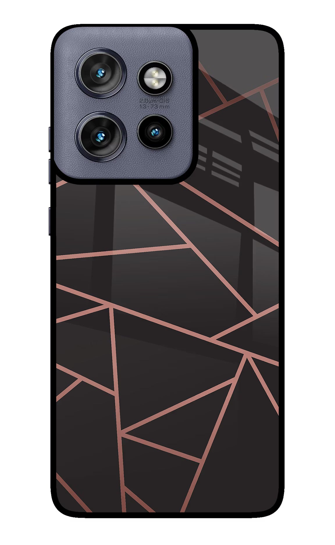 Geometric Pattern Moto Edge 50 Neo Glass Case Back Cover by Casekaro